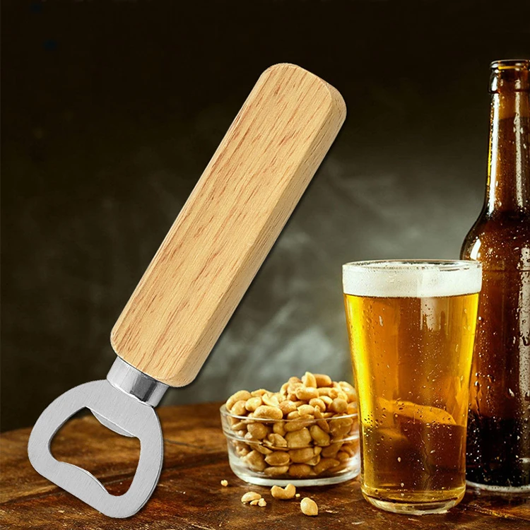 Wholesale Wooden Handle Bulk Bottle Opener Cheap Wood Beer Bottle Opener With Logo