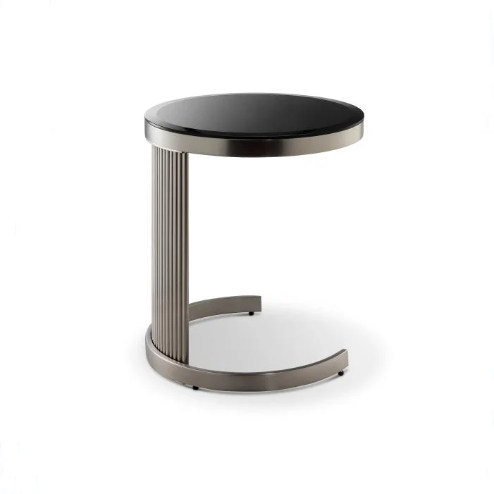 Роскошная металлическая мебель для дома маленький серебристый черный журнальный столик для гостиной