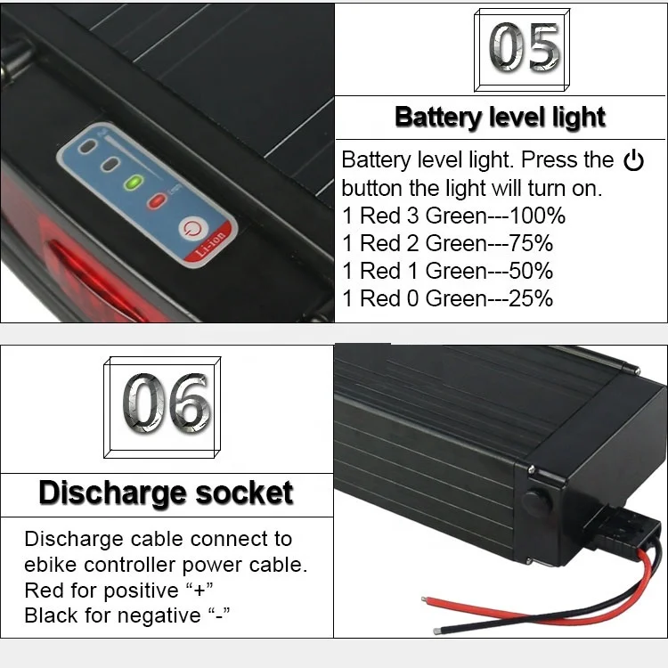 
Rear Rack 10Ah 13Ah 15Ah 22.5Ah 26Ah 28.8Ah 31.5Ah Electric Bike Lithium Ion 48V 20Ah Ebike Battery for 1000w Motor 