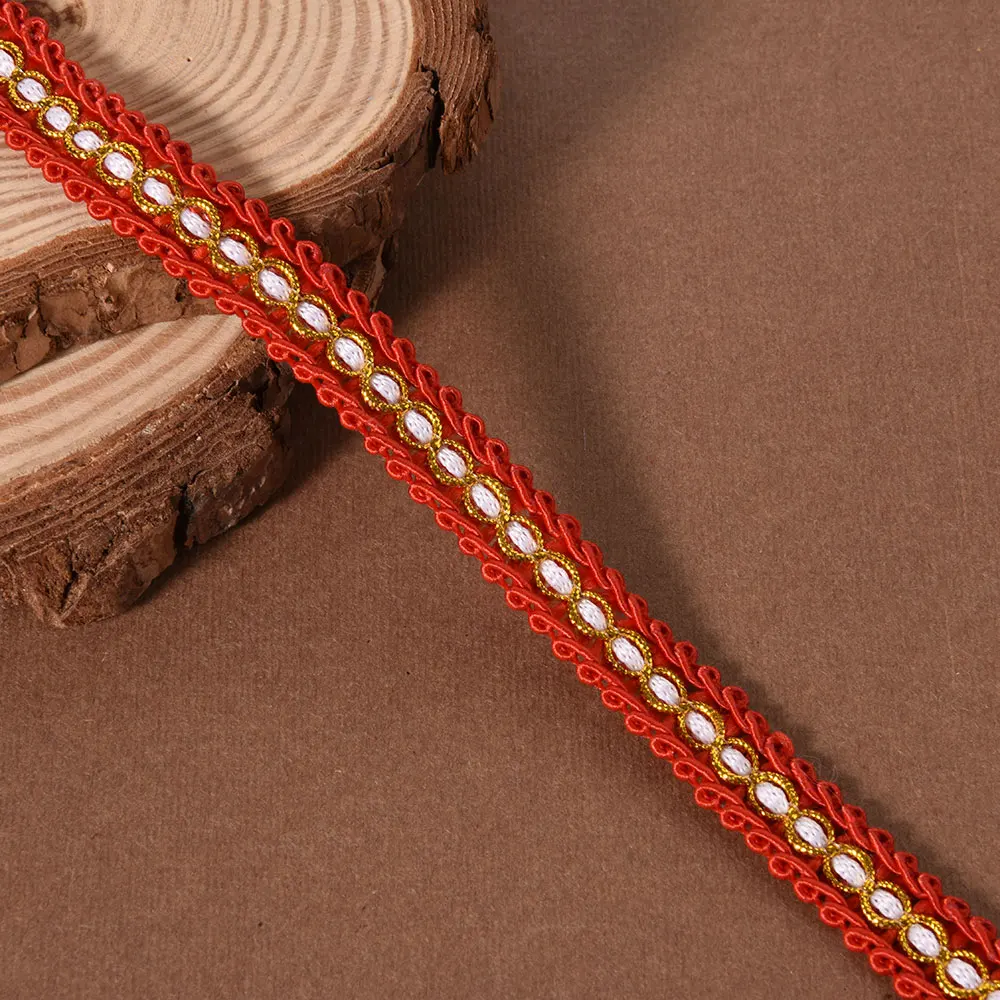 Metallic Braided Gimp Trim Crafts Ribbon for Wedding Birthday Party Decoration