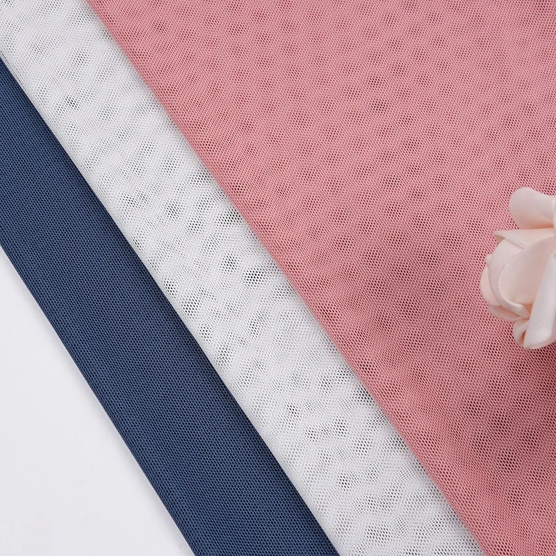 Multicolor Stocks 90g Soft Stretchy Fabrics Power Net Nylon Stretch Mesh Spandex Fabric For Bra Underwear