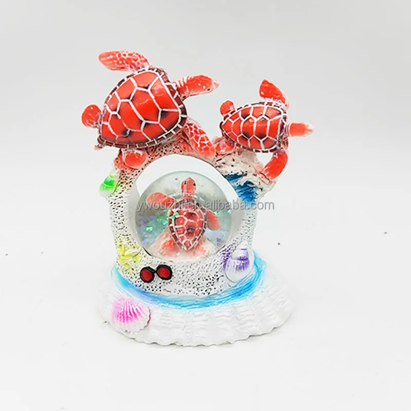 Новые сувениры из тропической морской серии аквашар Флорида Панама Мексиканский пляж скульптура черепашек полирезины снежный шар
