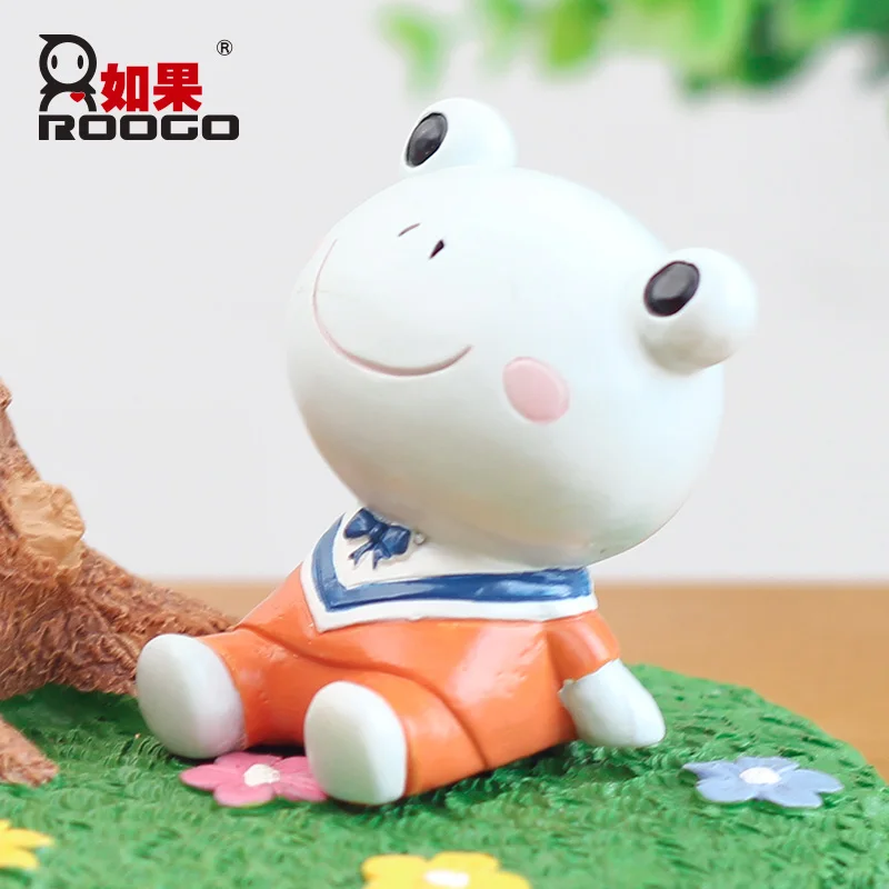 ROOGO каучуковая фигурка животных друзей миниатюрное домашнее украшение для сада