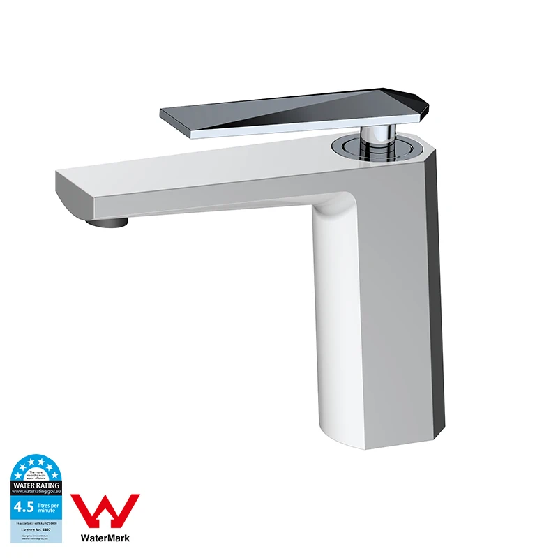 Watermark Approval Basin Brass Square Mixer Tap Deck-mounted Liberty Statue Faucet Matte Black and Gold Polished Tapware
