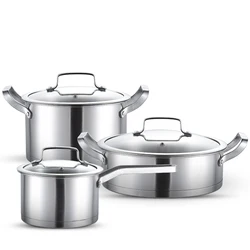 home appliance Factory Wholesaler stainless steel cooking pot cookware set for kitchen