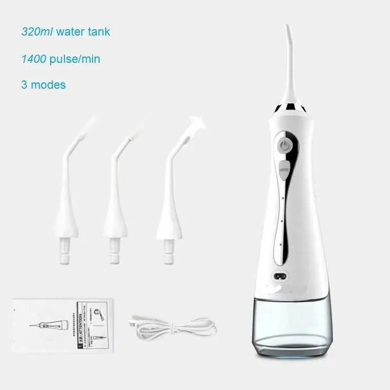 Water Flosser Teeth Cleaning Professional Cordless Rechargeable Dental Oral Rinse Super Spray,4 Sprinkler Heads Px7 Waterproof