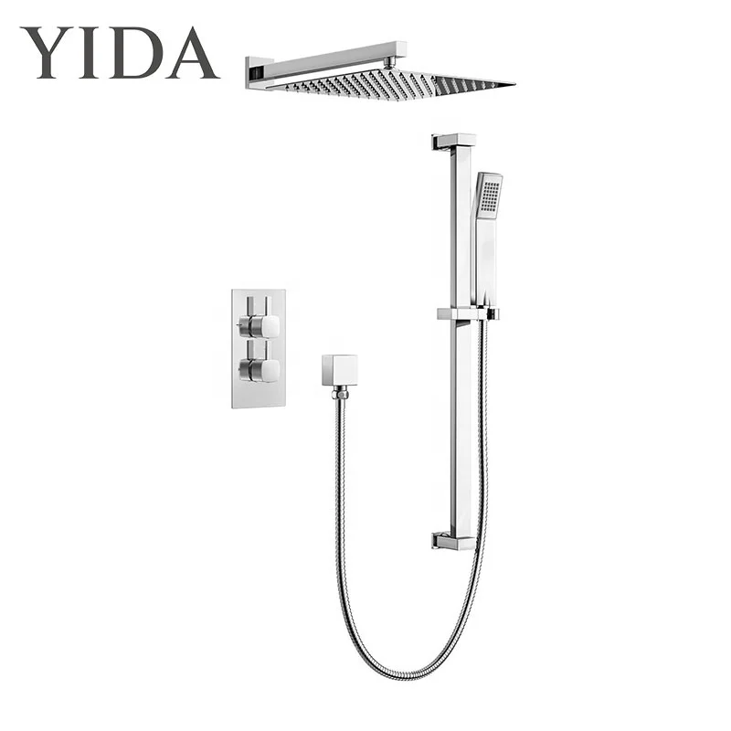 Bathroom Hotel Shower Wall Jets Mixer Concealed Heads Sanitary Ware Brass Shower Faucet Valve Set