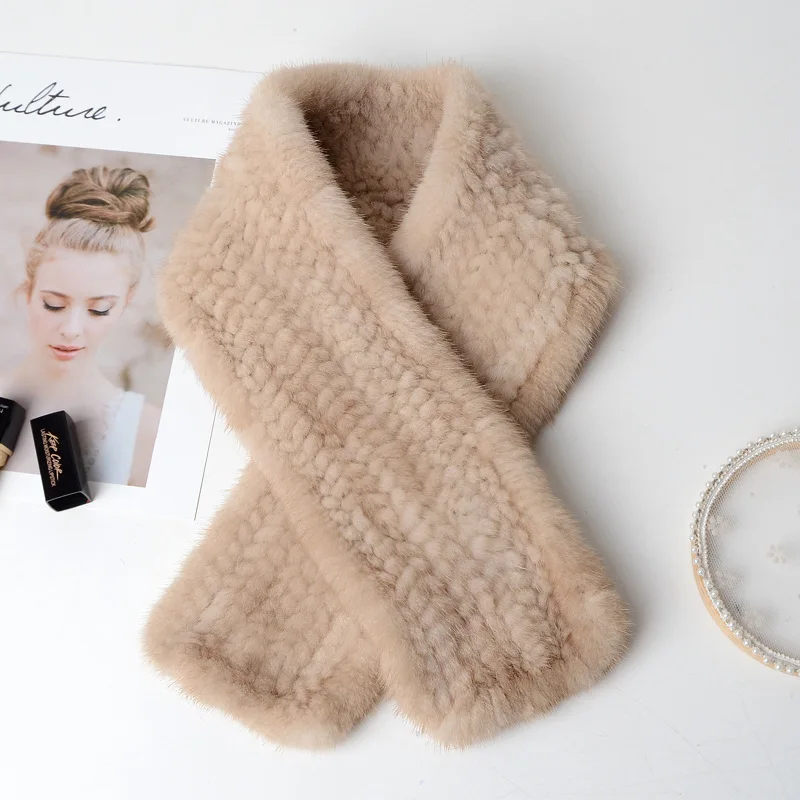 True hair Fur scarf  Winter Scarf girl  Fur handmade scarf Winter mink  Affordable price