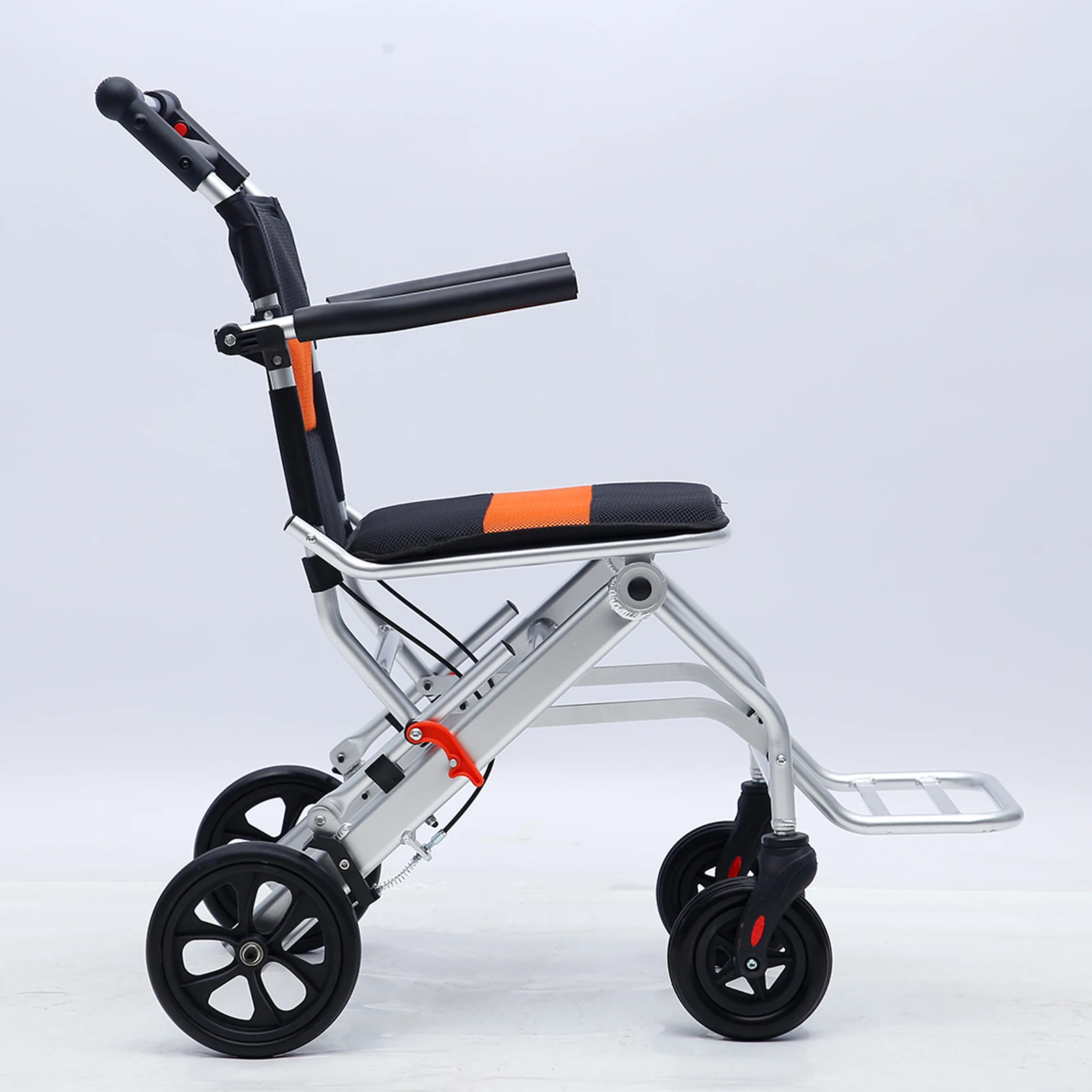 Ultra Super Light Weight Airplane Folding Travel Portable Aluminum Alloy Manual Wheelchair
