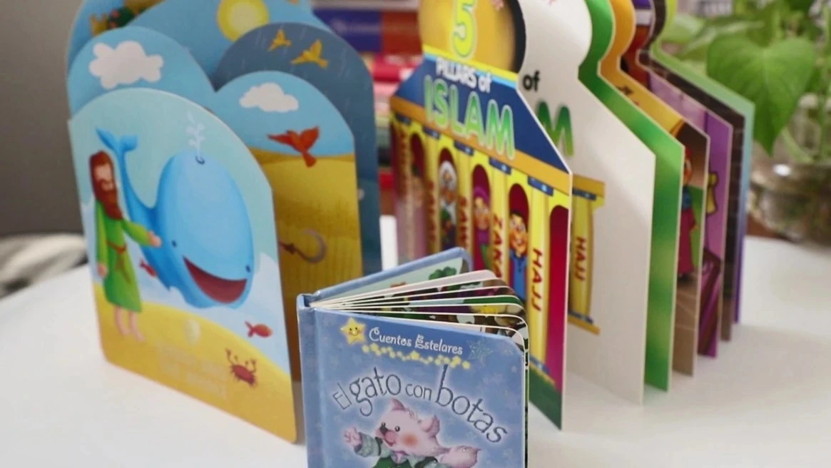 print die cut customized children cardboard book