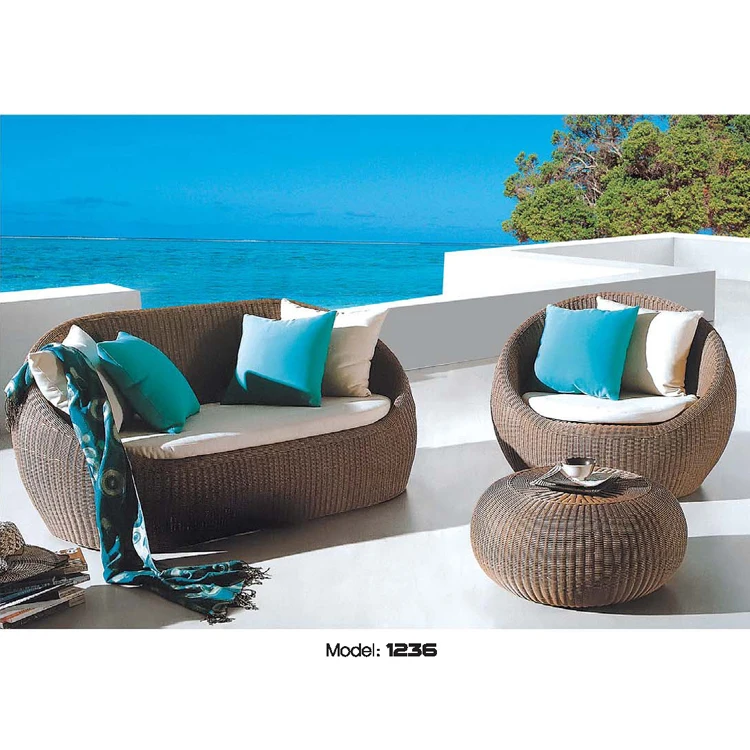 Best seller plastic stackable rattan outdoor resin wicker sofa set rattan patio furniture