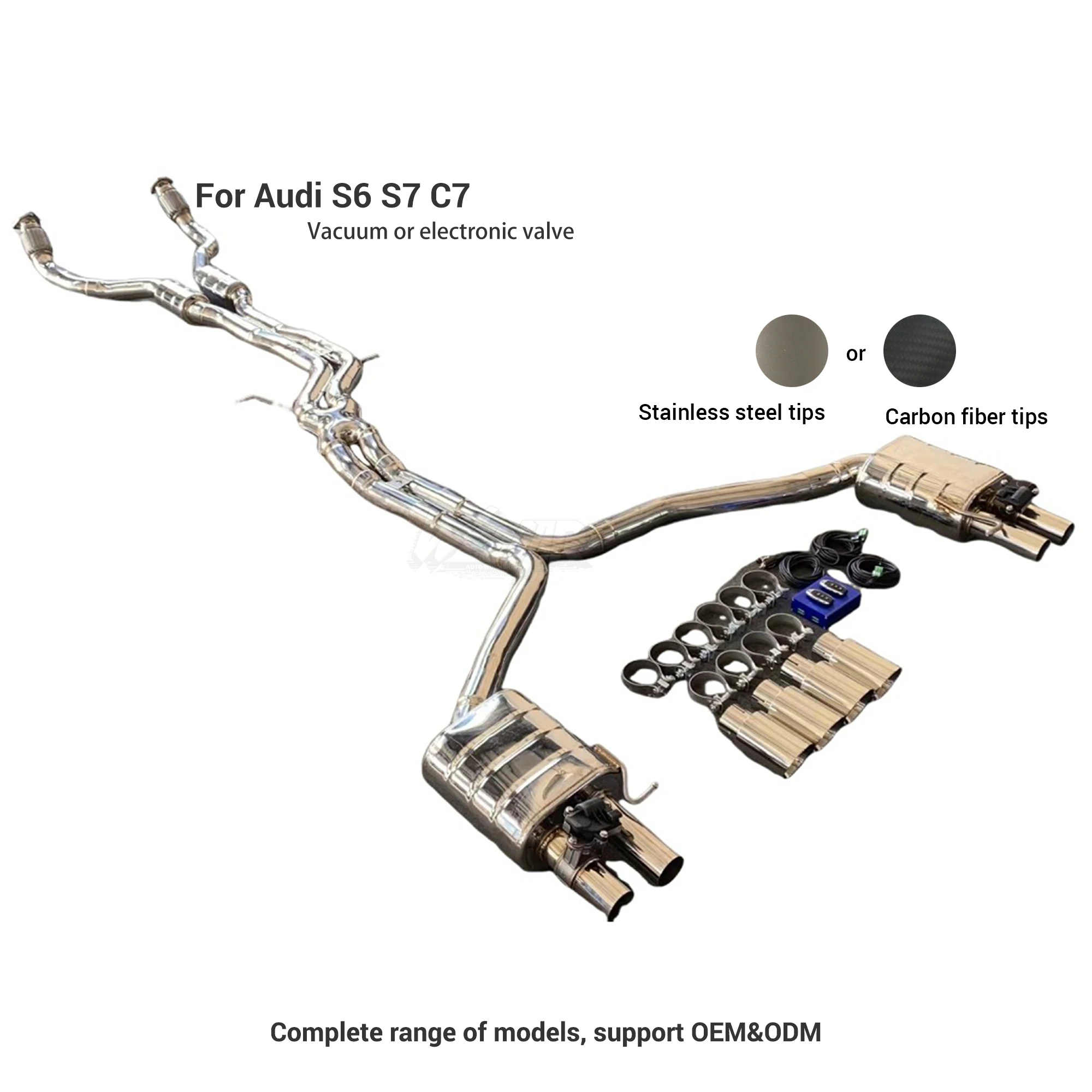 Автомобильная выхлопная система Catback активная звуковая труба для Audi S6 S7 C7 Valvetronic