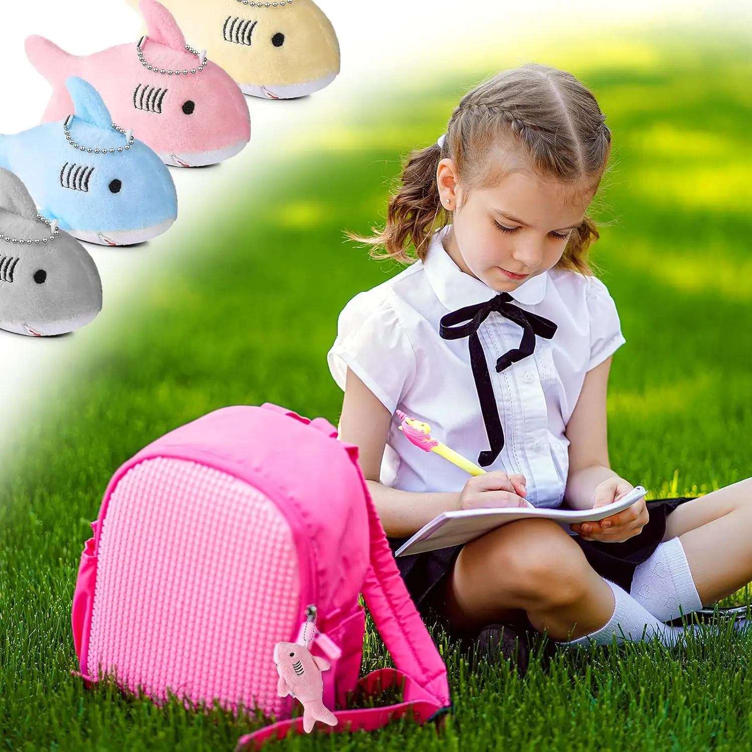 Dolphin Stuffed Plush Toy 10cm Mini Dolphin Doll Toy Keychain Bag Pendant Christmas Wedding Decoration Party Gifts For Back Pack