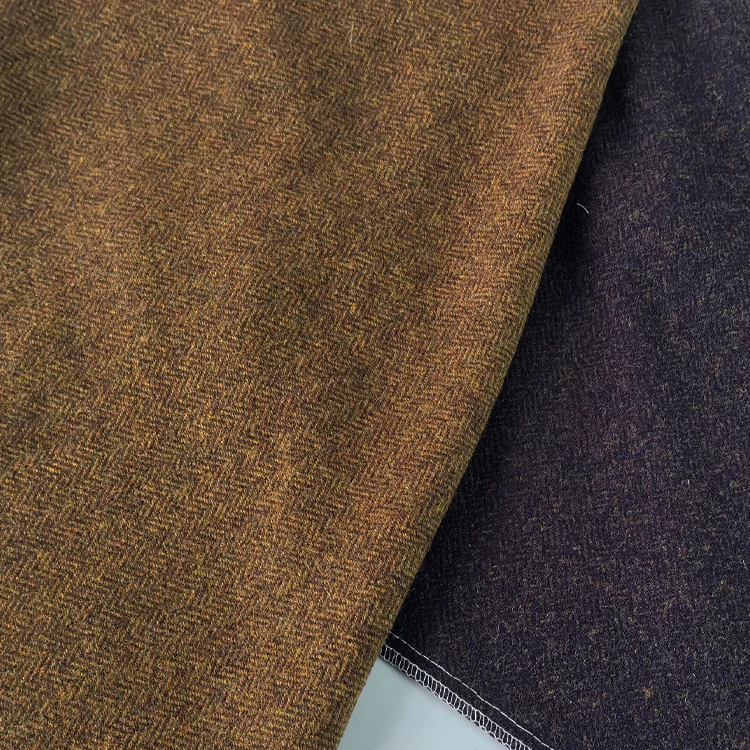 Hot selling wholesale luxury wool tweed fabric knitted materials used in clothing production