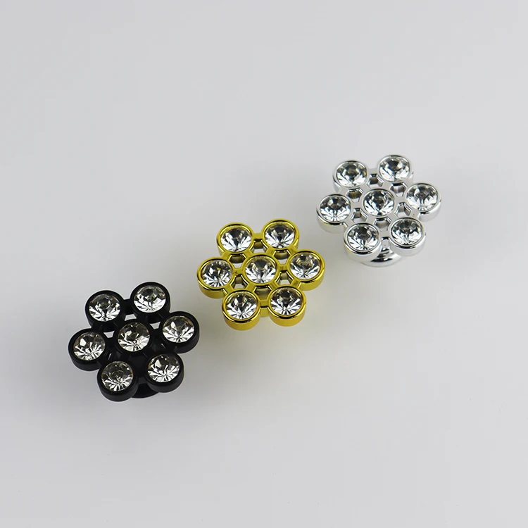 Plastic Knob Furniture Hardware with Big Flower