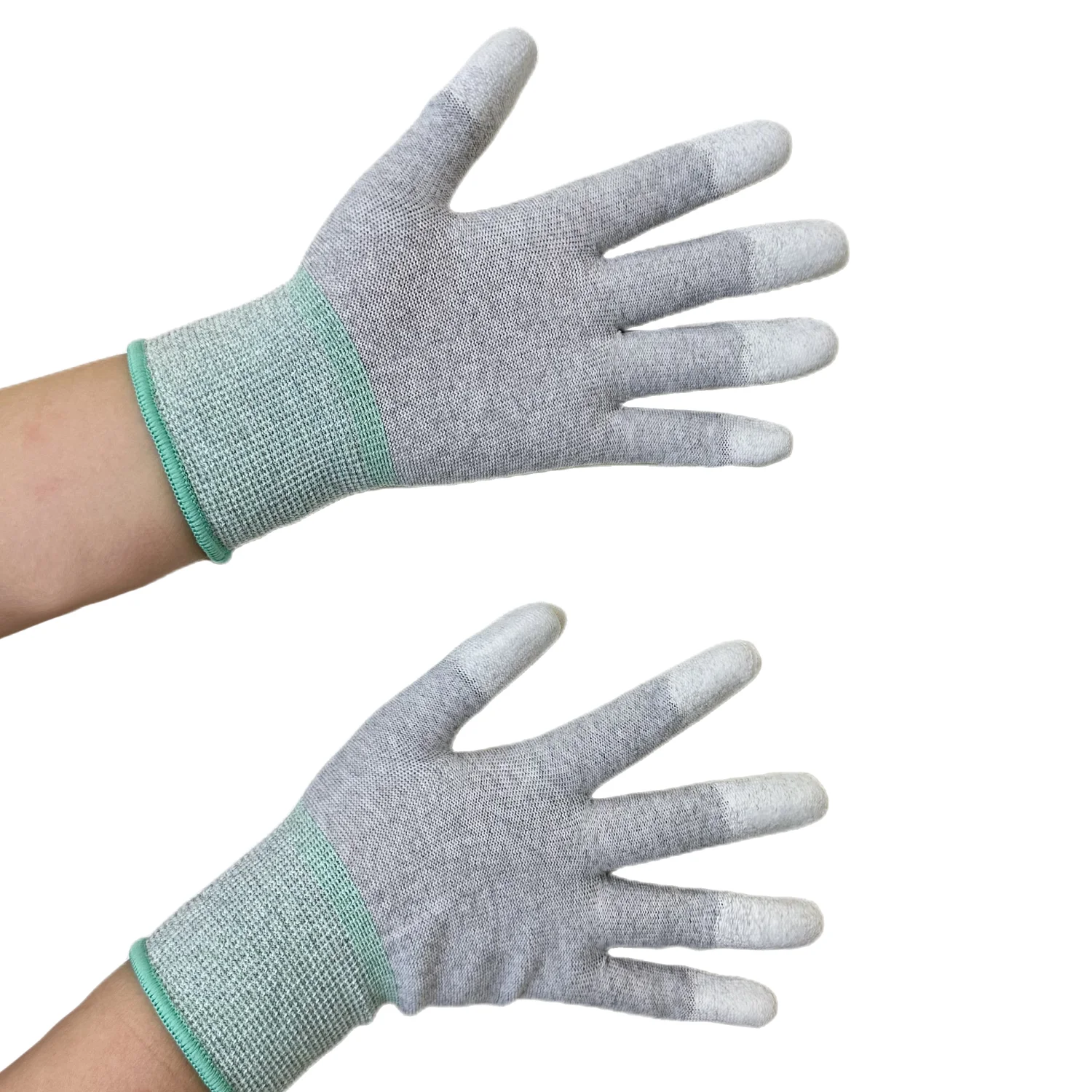 Hot Sell 13 Gauge Seamless Assembly Antistatic Carbon Fiber Pu Top Fit Esd Anti-static Cleanroom Polyester Nylon Working Gloves
