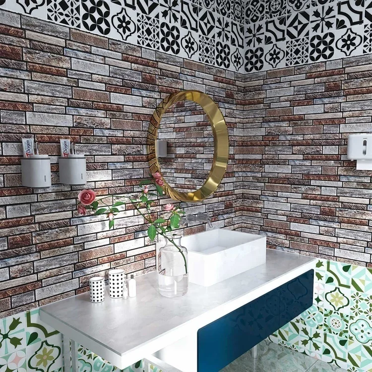 3d stereo brick wall wallpaper restaurant hotel bar peel and stick wallpapers