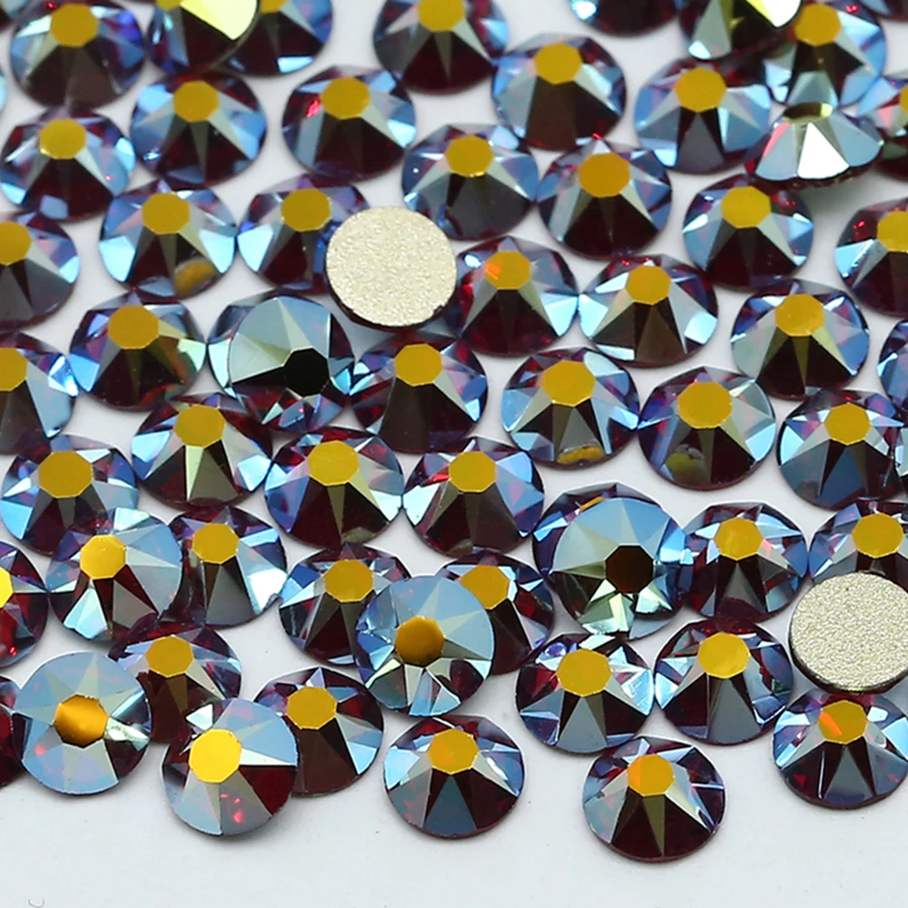 XULIN 81 Color 2088 Montana AB Non Hot Fix Glass Flat Back Crystal Rhineston Beads
