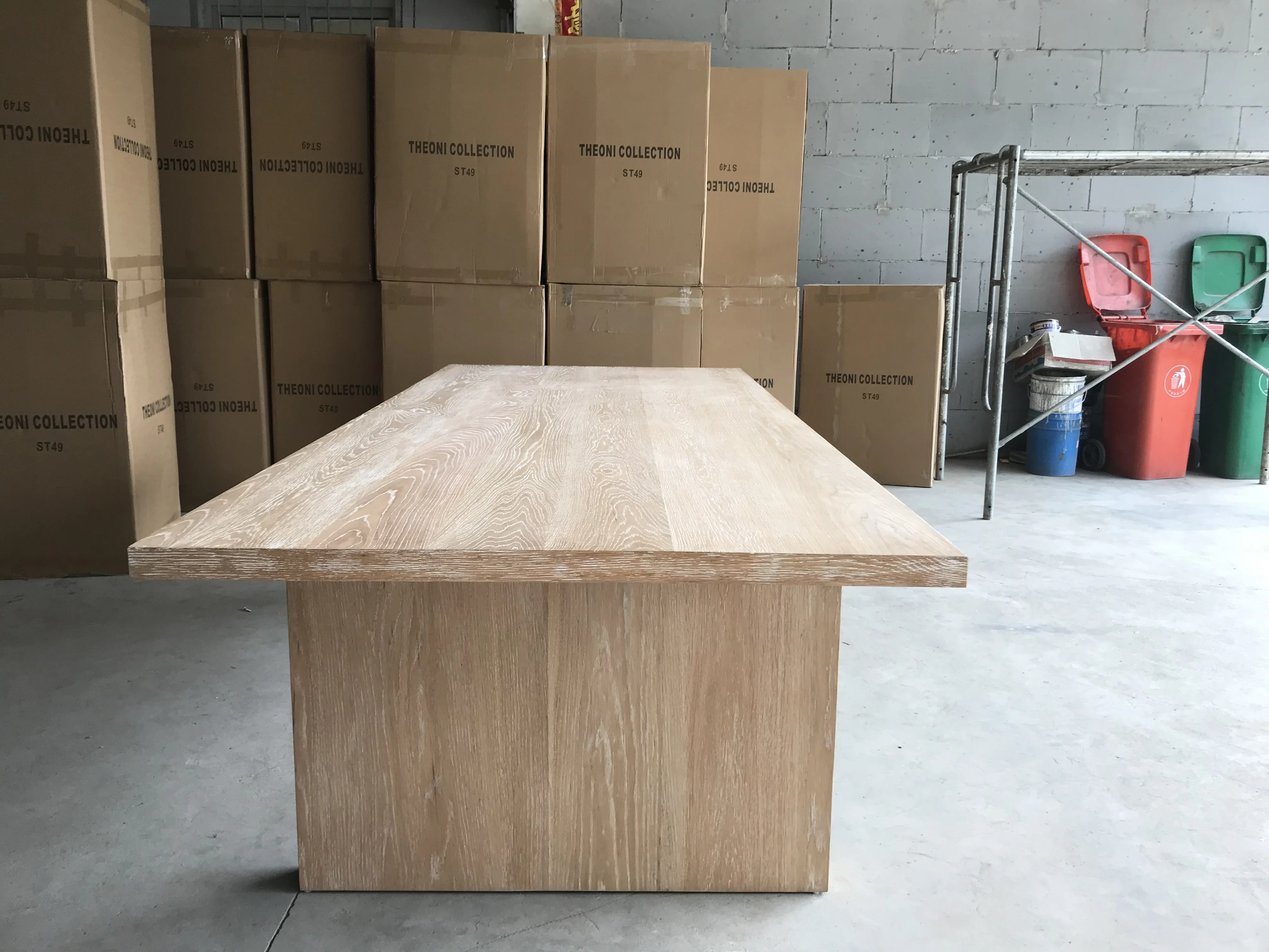 MRS WOODS New Design Modern Rectangle Wooden Office  Desk Formal Corner Teak Dining Table