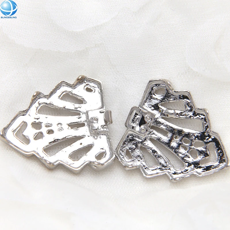 Custom Rhinestone Belt Buckle Closure Sweater Silver Clasp Hook  Wedding Bridal Belt Buckle Button Dress Decor Jewelry