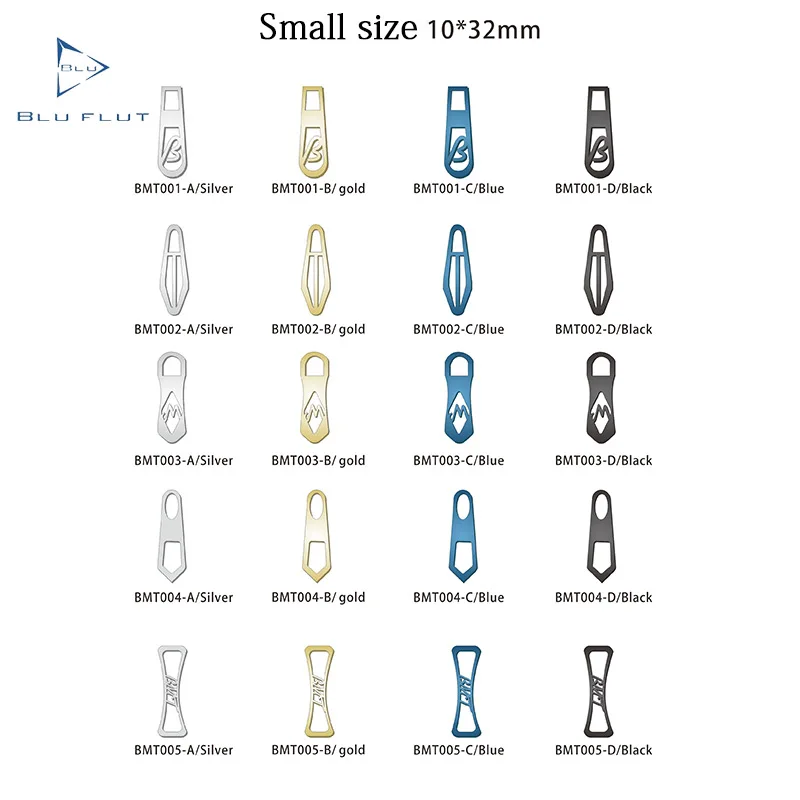 Custom zipper puller for garment steel zipper pull engrave logo for bags luggage