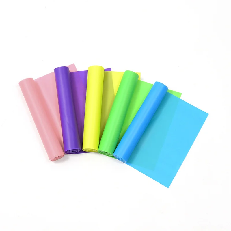 Factory Supply Accept custom logo size color 100% Natural Latex/TPE resistance bands elastic Fitness workout yoga band