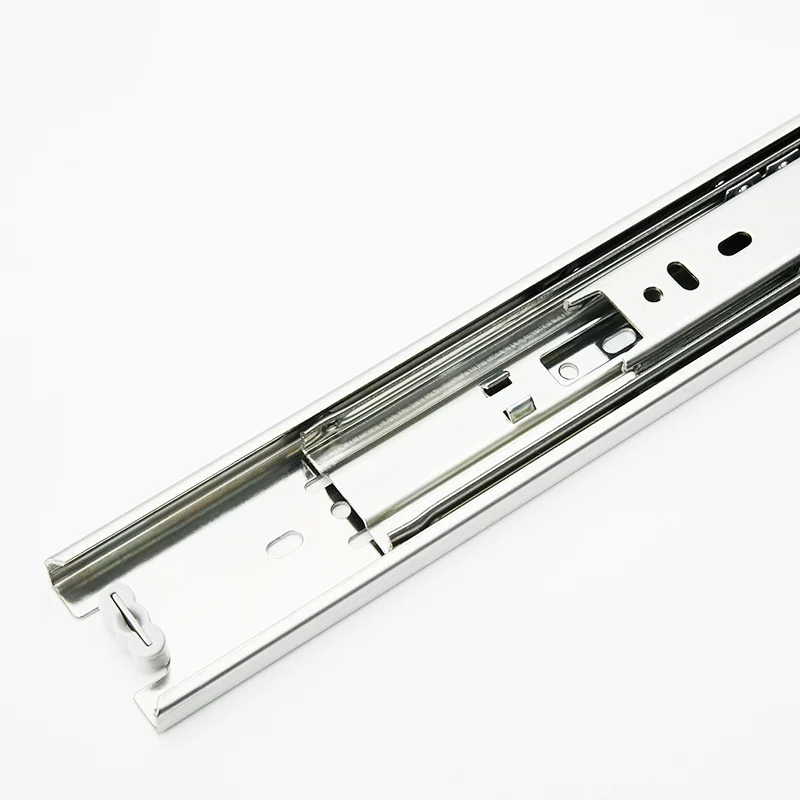 1045-02 Thickened Three-Section Ball Slide Rail Modern Steel Drawer Slide Cabinet Wardrobe Keyboard Tray