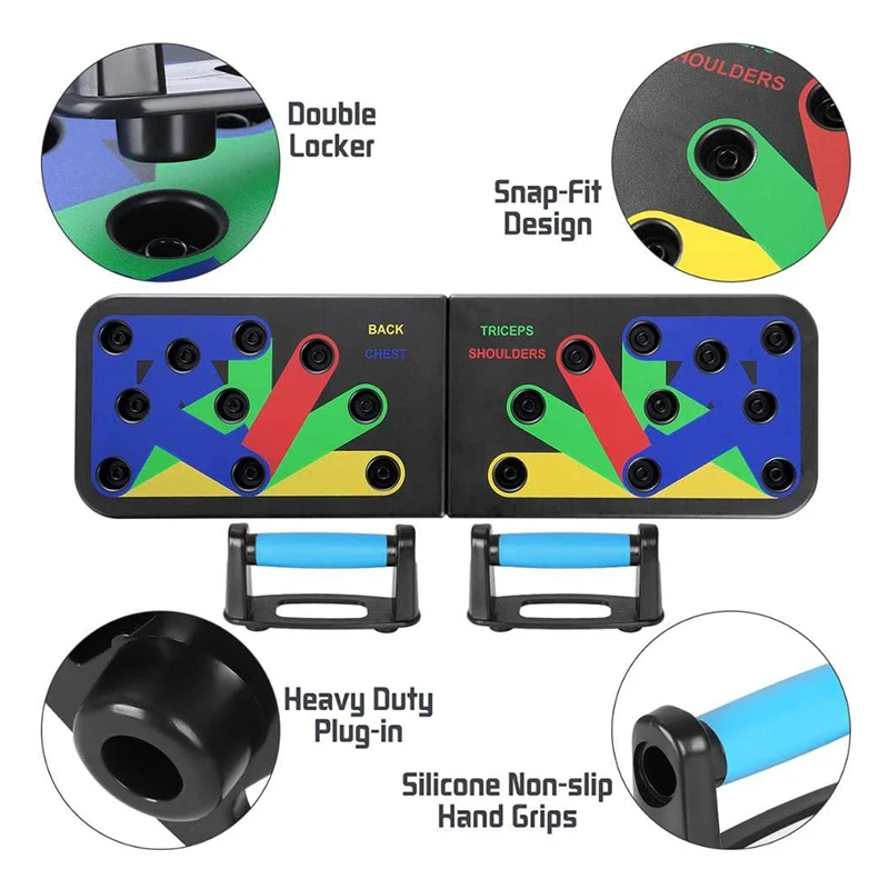 
Foldable Multi-functional Push Up Rack Board Abdominal Muscle Exercise Equipment Training Gym Home Workout Board dropship 