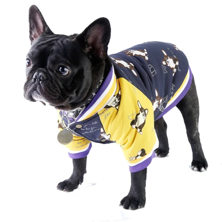 Custom Print Cute Autumn Winter Pet Clothes Cartoon Pet Clothing Shirt Wholesale Dog Clothes Dog Accessories
