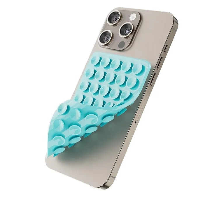 Silicone Double-Sided Suction Phone Case Detachable Mount - Hands-Free, Strong Grip Holder for Selfies & Videos