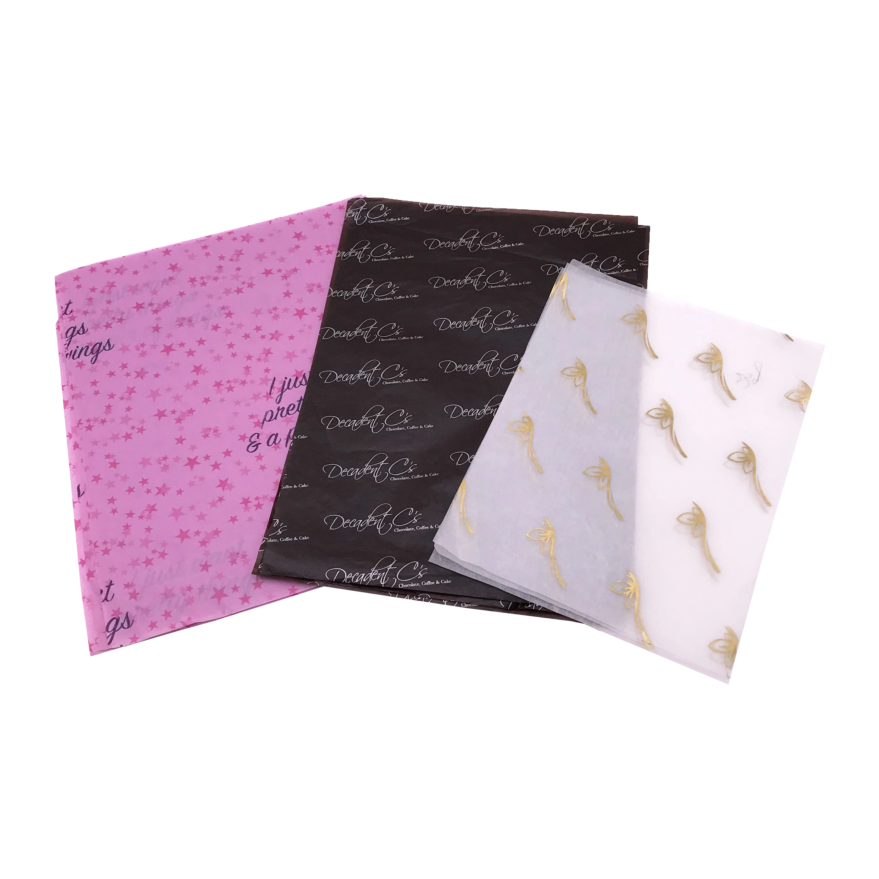 Gift wrapping tissue paper waterproof flower paper with custom logo