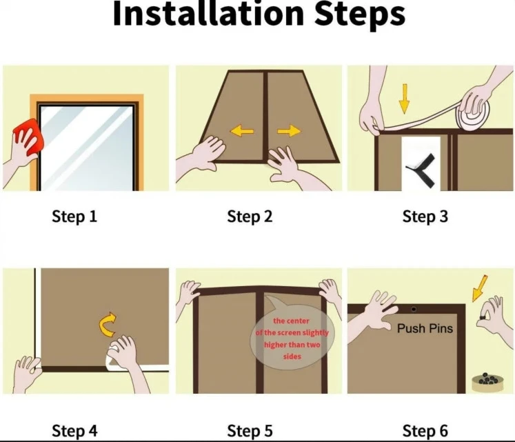 Factory Magnetic Door Curtain Mesh Anti Mosquito Insect Dust Fly Bug Net Punch Free Screen Automatic Closing For Living Bedroom