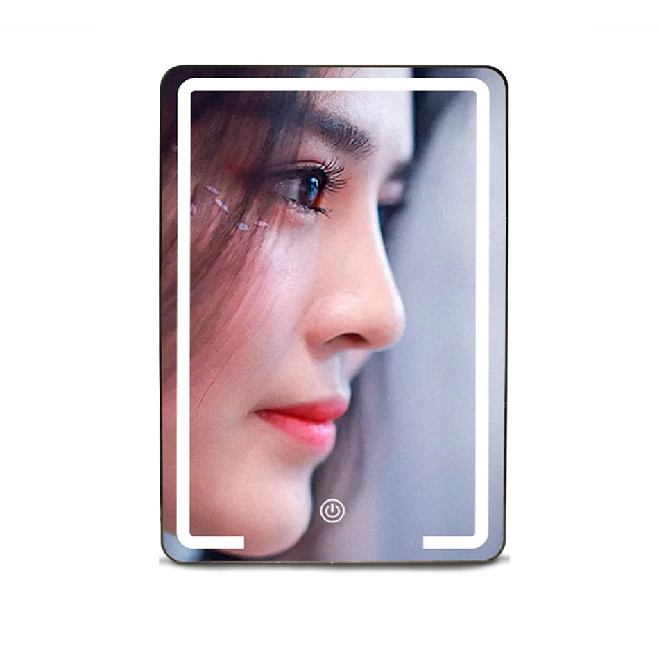 Modern Rectangle Led Infinity Mirror Cosmetic Vanity Mirror Makeup Light Bathroom Luxury Wall Mirror
