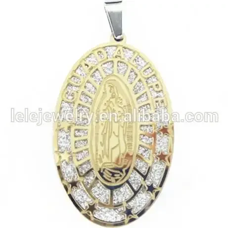 Dongguan Stainless Steel Virgin Mary Virgin of Guadalupe Choker Necklace Pendant