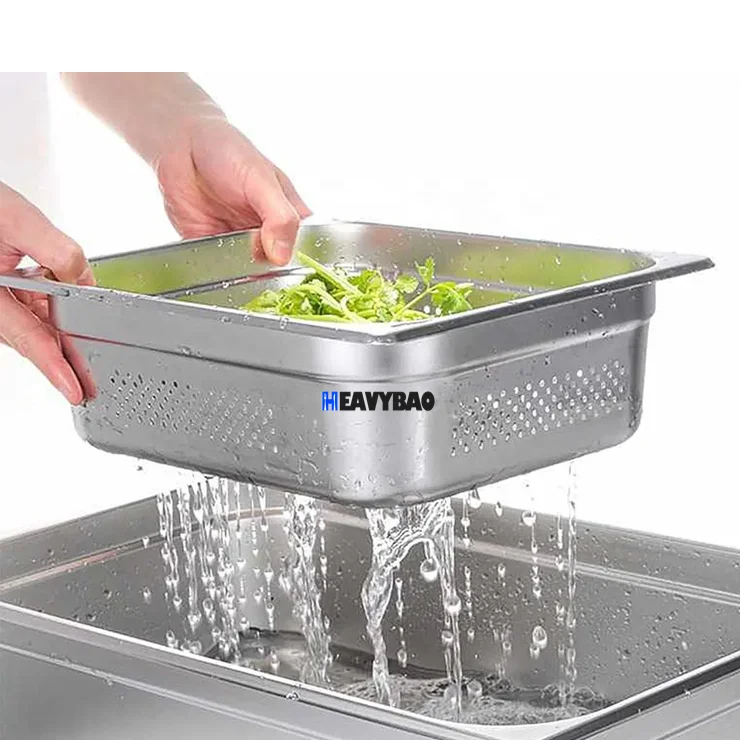 Heavybao GN Pan Clear Plastic Polycarbonate Gastronorm Food Pan for Storage and Transport Kitchen Machines