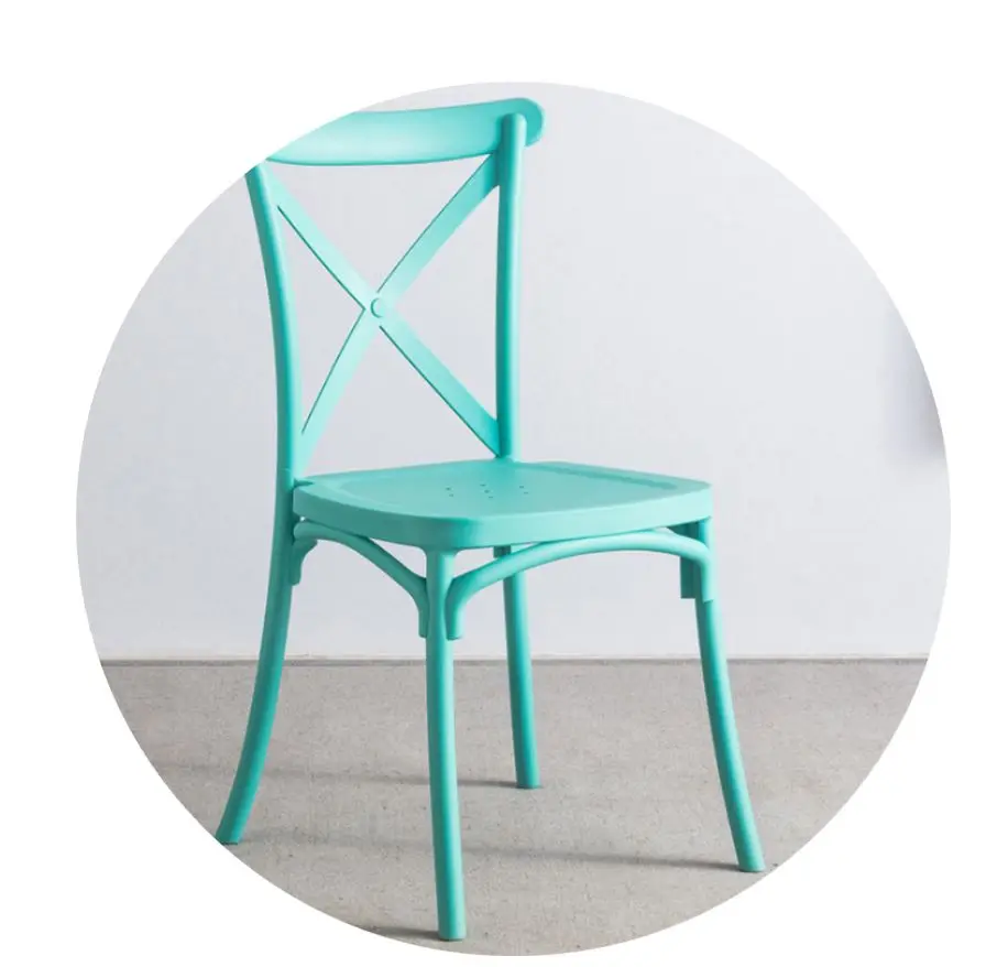 
X back cross back plastic chair 