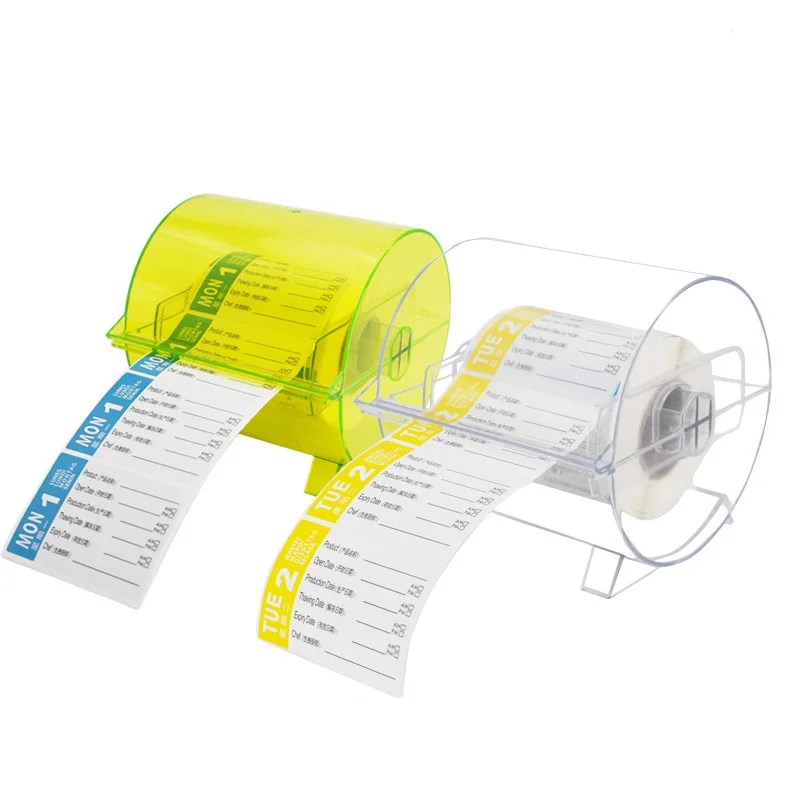 PS Material Transparent Large Capacity Storage Box for Various Label Container Medical Label Storage Box Labels Dispenser
