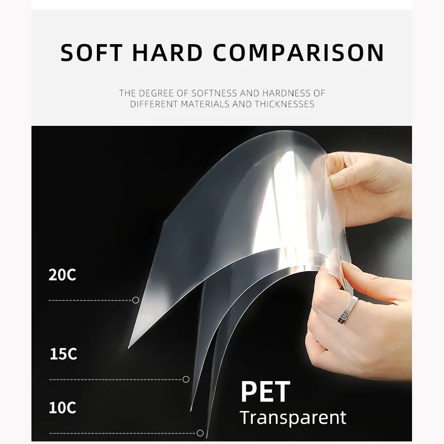 A4 300MIC 100PCS Factory Bestseller PVC Transparent Frosted Pvc Binding Cover 300 Mic