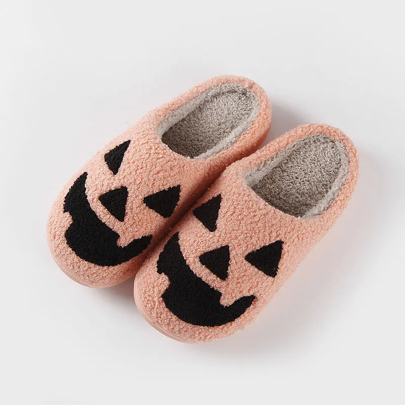 Top Sell fuzzy fluffy holiday gift halloween christmas slippers home bedroom customised womans men kids toddler plush slippers