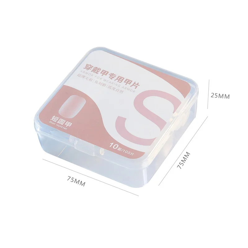 2023 TSZS 100 PCS/Box Full Cover Press On Nail Tips Soft Gel Nail Tips for Extension Sample Free