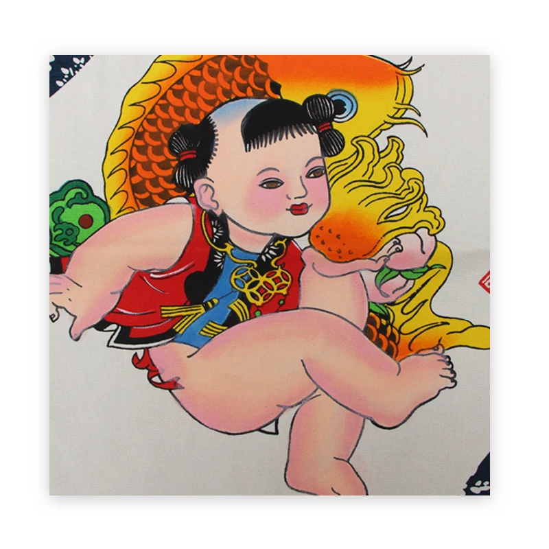 Chinese style pillowcase, one pair,  baby pattern, good gift