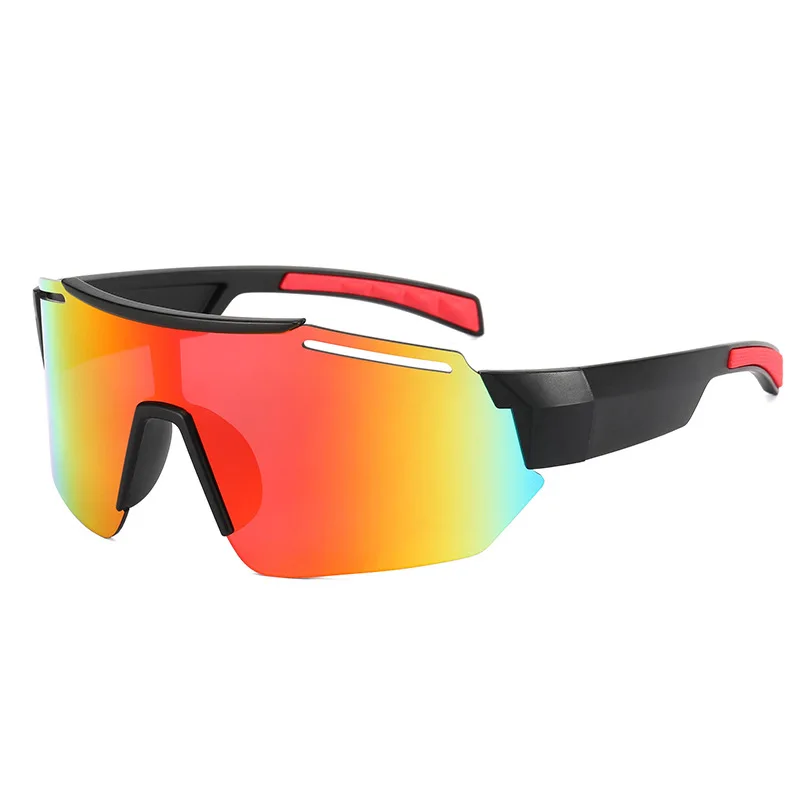 2022 Fashion Brand Designer Cycling Night Vision Glasses Colorful Outdoor Sports Large One Piece Sunglasses