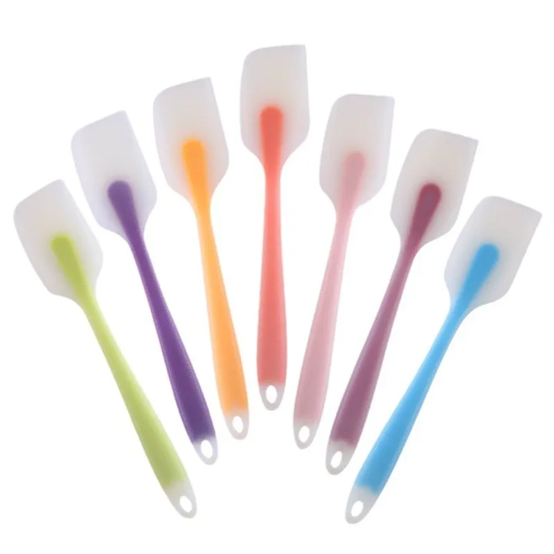 24g 50g food grade colorful clear household silicone spatula mixing cream butter jam honey Integrated cake tools