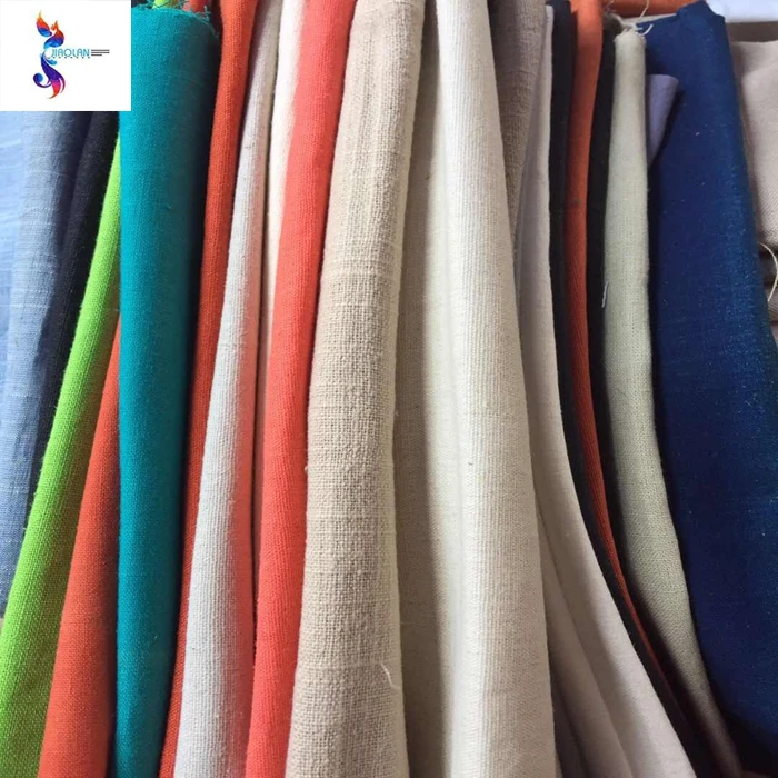 Hot selling good quality cotton linen dyed stock fabric