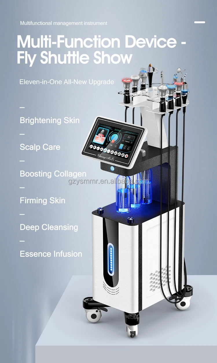 11 in 1 Hydro Diamond  Machine Beauty Skin Scrubber for Body and Facial Hydro Machine