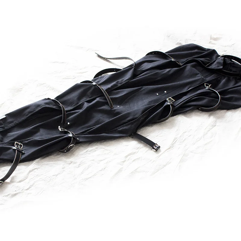 SM Canvas Shroud Bag Leather Bondage Strap Body Harness Full Body Bondage Alternative Bondage Headless Costumes Couple Bad Taste