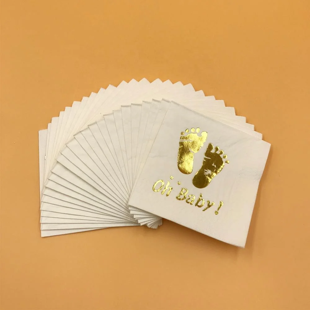 Reliable Quality Custom Gold Foil Hot Stamping Paper Napkins Wholesale
