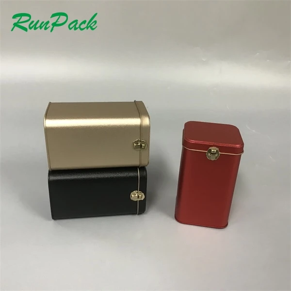 Wholesale Tea Square Cans Sealed Tea Tin Box Metal Storage Box Candy Nut Jar For Food Storage Packing