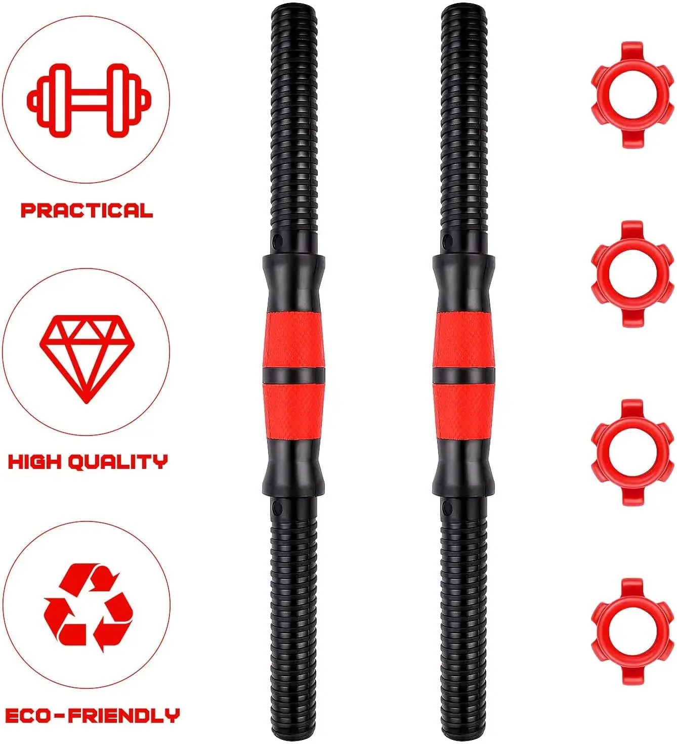Plastic Dumbbell Bars Durable Dumbbell Handle Dumbbell Bars Barbell Handle for Training Sport Workout Gym