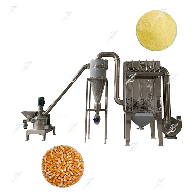 Ultra Fine Stainless Steel Seed Maize Grain Wheat Corn Flour Rice Cassava Crusher Powder Grinder Pulverizer Grinding Machine